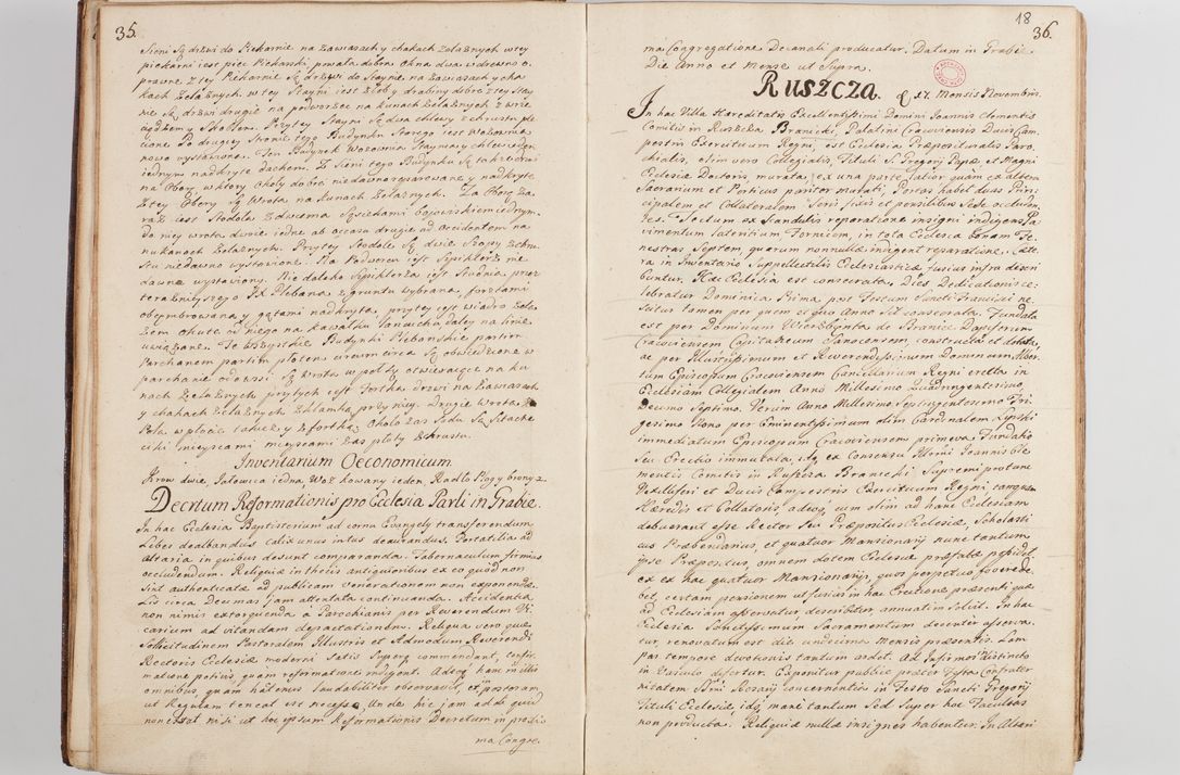 Zdjęcie nr 25 dla obiektu archiwalnego: Acta visitationis decanatus Proszoviensis et Vitoviensis vigore instrumenti delegationis a R. D. Andrea Stanislao Kostka in Załuskie Załuski, episcopo Cracoviensi, duce Severiae - emanati in persona R. D. Mathiae Josephi a Łubna Łubiński, canonici cathedralis et consistorii generalis Cracoviensis iudicis surrogati, praepositi Ressoviensis a. D. 1747 factae