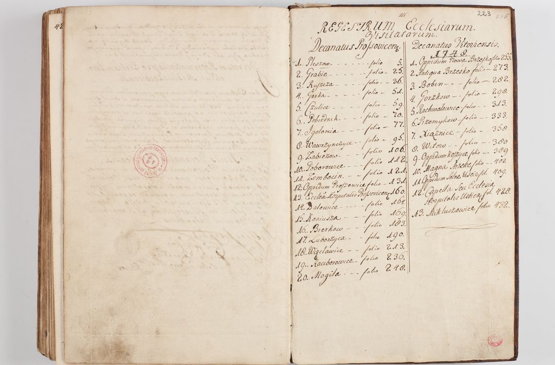 Zdjęcie nr 236 dla obiektu archiwalnego: Acta visitationis decanatus Proszoviensis et Vitoviensis vigore instrumenti delegationis a R. D. Andrea Stanislao Kostka in Załuskie Załuski, episcopo Cracoviensi, duce Severiae - emanati in persona R. D. Mathiae Josephi a Łubna Łubiński, canonici cathedralis et consistorii generalis Cracoviensis iudicis surrogati, praepositi Ressoviensis a. D. 1747 factae