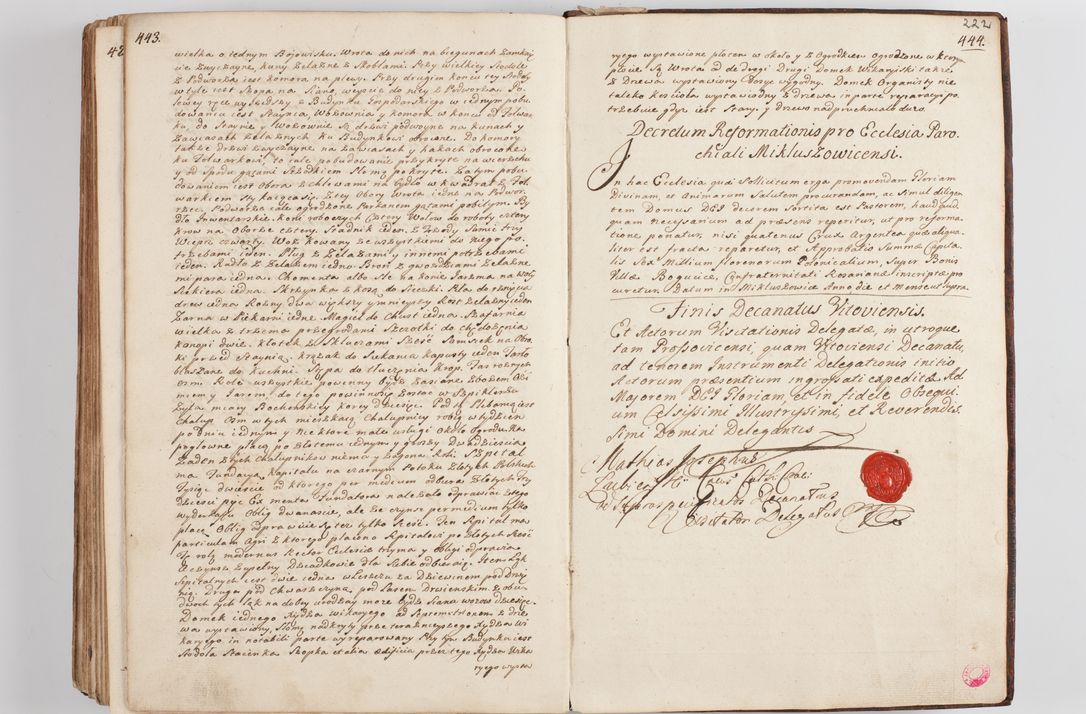 Zdjęcie nr 235 dla obiektu archiwalnego: Acta visitationis decanatus Proszoviensis et Vitoviensis vigore instrumenti delegationis a R. D. Andrea Stanislao Kostka in Załuskie Załuski, episcopo Cracoviensi, duce Severiae - emanati in persona R. D. Mathiae Josephi a Łubna Łubiński, canonici cathedralis et consistorii generalis Cracoviensis iudicis surrogati, praepositi Ressoviensis a. D. 1747 factae