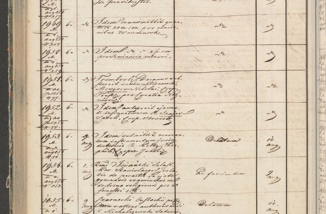 Zdjęcie nr 97 dla obiektu archiwalnego: Protocollon exhibitorum in Ecclesiasticis ex anno 1850