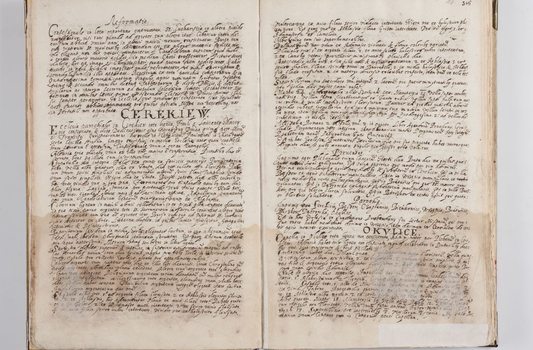 Zdjęcie nr 14 dla obiektu archiwalnego: Acta visitationis exterioris decanatus Witoviensis, Opatovecensis, Skavinensis, Zatoriensis, Kiiensis, Oswencimensis, Wolbromensis, Skalensis, Pacanoviensis et Sokoliensis authoritate R. D. Petri Tylicki, episcopi Cracoviensis per R. D. Rochum Zardecki, praepositum et officialem Tarnoviensem et Sebastianum Nucerium, s. Theologiae doctorem, canonicum Scarbimiriensem a. D. 1610 facta. Pag. 255 - 264 visitatio ecclesiae parochialis in Szydłowiec ex anno 1614