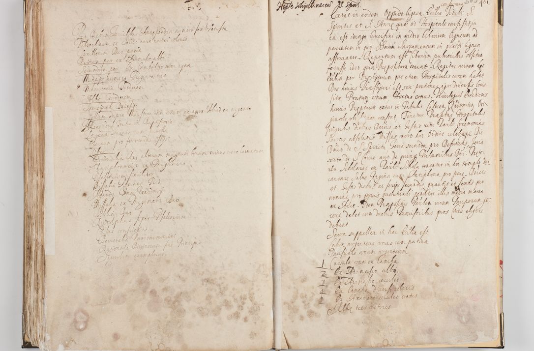 Zdjęcie nr 140 dla obiektu archiwalnego: Acta visitationis exterioris decanatus Witoviensis, Opatovecensis, Skavinensis, Zatoriensis, Kiiensis, Oswencimensis, Wolbromensis, Skalensis, Pacanoviensis et Sokoliensis authoritate R. D. Petri Tylicki, episcopi Cracoviensis per R. D. Rochum Zardecki, praepositum et officialem Tarnoviensem et Sebastianum Nucerium, s. Theologiae doctorem, canonicum Scarbimiriensem a. D. 1610 facta. Pag. 255 - 264 visitatio ecclesiae parochialis in Szydłowiec ex anno 1614