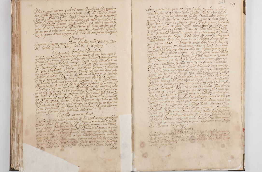 Zdjęcie nr 129 dla obiektu archiwalnego: Acta visitationis exterioris decanatus Witoviensis, Opatovecensis, Skavinensis, Zatoriensis, Kiiensis, Oswencimensis, Wolbromensis, Skalensis, Pacanoviensis et Sokoliensis authoritate R. D. Petri Tylicki, episcopi Cracoviensis per R. D. Rochum Zardecki, praepositum et officialem Tarnoviensem et Sebastianum Nucerium, s. Theologiae doctorem, canonicum Scarbimiriensem a. D. 1610 facta. Pag. 255 - 264 visitatio ecclesiae parochialis in Szydłowiec ex anno 1614