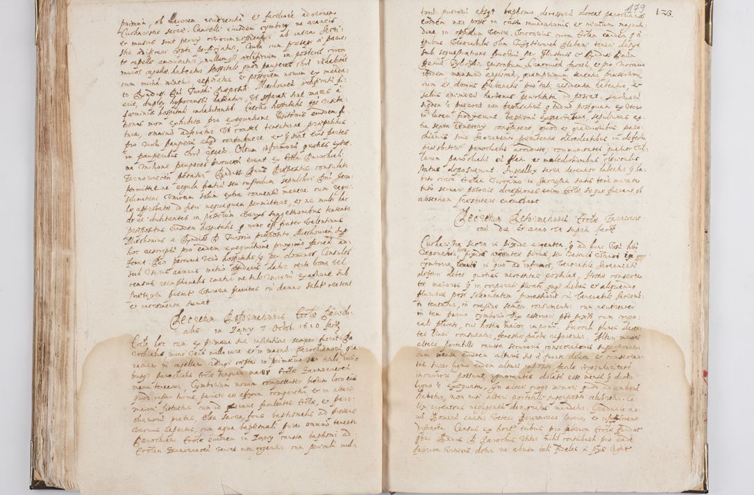 Zdjęcie nr 98 dla obiektu archiwalnego: Acta visitationis exterioris decanatus Witoviensis, Opatovecensis, Skavinensis, Zatoriensis, Kiiensis, Oswencimensis, Wolbromensis, Skalensis, Pacanoviensis et Sokoliensis authoritate R. D. Petri Tylicki, episcopi Cracoviensis per R. D. Rochum Zardecki, praepositum et officialem Tarnoviensem et Sebastianum Nucerium, s. Theologiae doctorem, canonicum Scarbimiriensem a. D. 1610 facta. Pag. 255 - 264 visitatio ecclesiae parochialis in Szydłowiec ex anno 1614