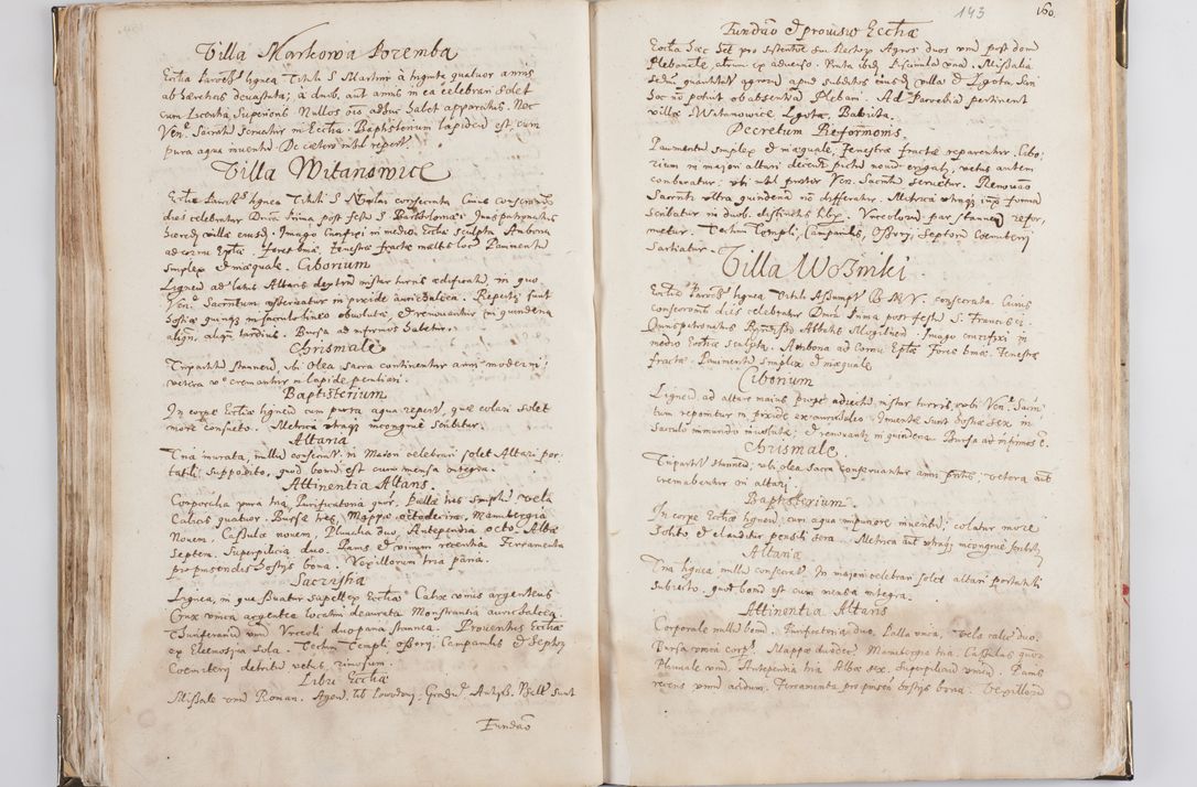 Zdjęcie nr 78 dla obiektu archiwalnego: Acta visitationis exterioris decanatus Witoviensis, Opatovecensis, Skavinensis, Zatoriensis, Kiiensis, Oswencimensis, Wolbromensis, Skalensis, Pacanoviensis et Sokoliensis authoritate R. D. Petri Tylicki, episcopi Cracoviensis per R. D. Rochum Zardecki, praepositum et officialem Tarnoviensem et Sebastianum Nucerium, s. Theologiae doctorem, canonicum Scarbimiriensem a. D. 1610 facta. Pag. 255 - 264 visitatio ecclesiae parochialis in Szydłowiec ex anno 1614