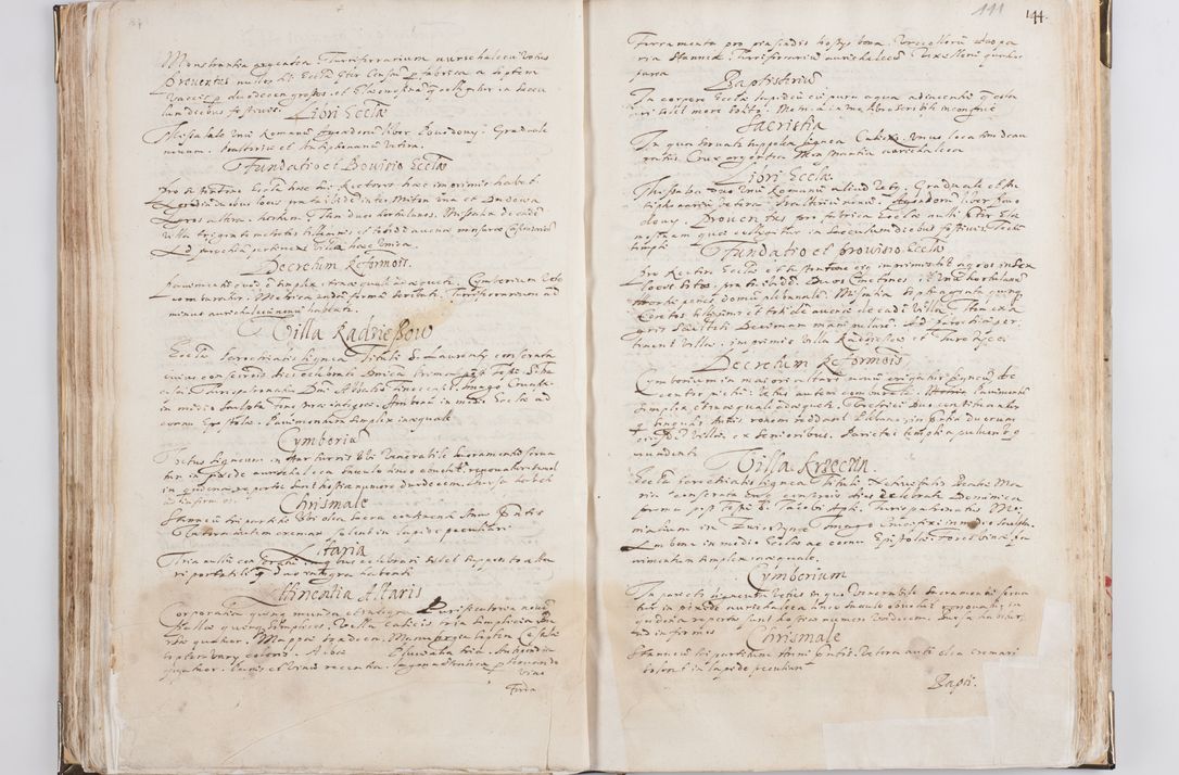 Zdjęcie nr 61 dla obiektu archiwalnego: Acta visitationis exterioris decanatus Witoviensis, Opatovecensis, Skavinensis, Zatoriensis, Kiiensis, Oswencimensis, Wolbromensis, Skalensis, Pacanoviensis et Sokoliensis authoritate R. D. Petri Tylicki, episcopi Cracoviensis per R. D. Rochum Zardecki, praepositum et officialem Tarnoviensem et Sebastianum Nucerium, s. Theologiae doctorem, canonicum Scarbimiriensem a. D. 1610 facta. Pag. 255 - 264 visitatio ecclesiae parochialis in Szydłowiec ex anno 1614