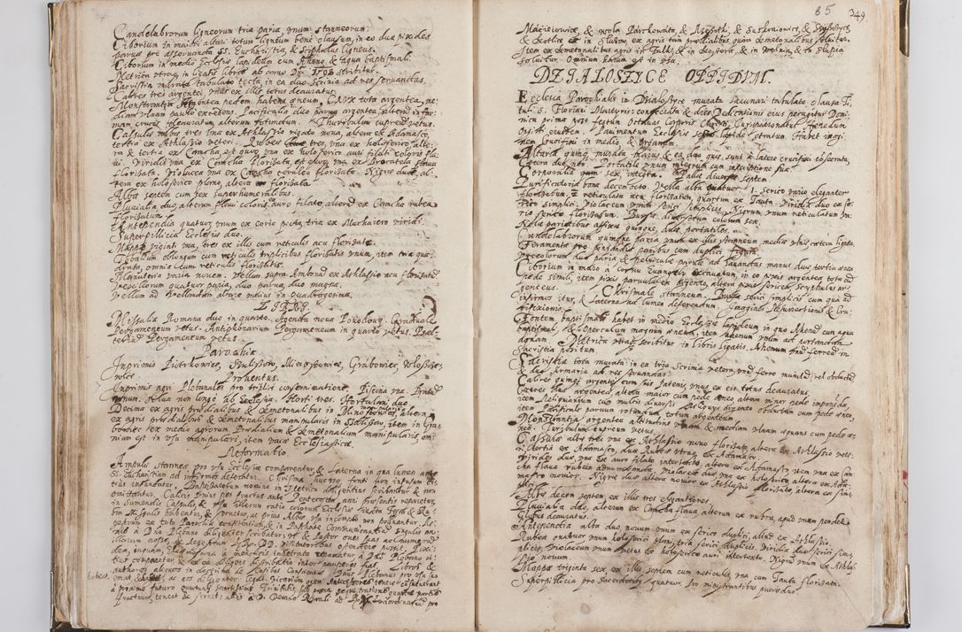 Zdjęcie nr 48 dla obiektu archiwalnego: Acta visitationis exterioris decanatus Witoviensis, Opatovecensis, Skavinensis, Zatoriensis, Kiiensis, Oswencimensis, Wolbromensis, Skalensis, Pacanoviensis et Sokoliensis authoritate R. D. Petri Tylicki, episcopi Cracoviensis per R. D. Rochum Zardecki, praepositum et officialem Tarnoviensem et Sebastianum Nucerium, s. Theologiae doctorem, canonicum Scarbimiriensem a. D. 1610 facta. Pag. 255 - 264 visitatio ecclesiae parochialis in Szydłowiec ex anno 1614