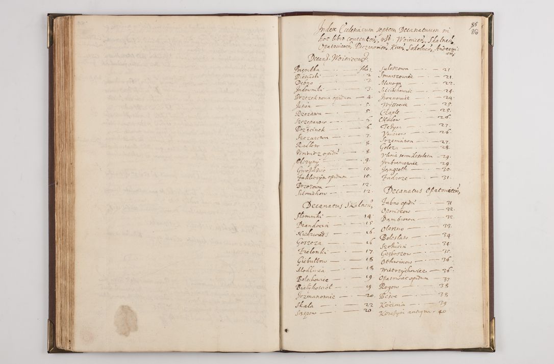 Zdjęcie nr 96 dla obiektu archiwalnego: Visitatio interior decanatuum: Voynicensis, Scalensis - Opatovecensis - Pacanoviensis - Kijensis - Andreoviensis - Sokolinensis, ad archidiaconatum Cracoviensem pertinentium, per R. D. Joannem Foxium, archidiaconatum Cracoviensem, prothonotarium apostolicum a. D. 1618 incepta et eodem finita et absoluta