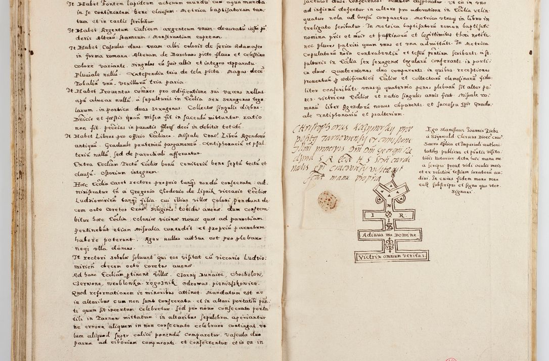 Zdjęcie nr 83 dla obiektu archiwalnego: Acta visitationis exterioris decanatuum Boboviensis, Sandecensis, Novi Fori ad Archidiaconatum Sandecensem pertinentium. Per venerabilem Christophorum Cazimirski praepositum Tarnoviensis ex comissione Illustrissimi Principis et Domini Domini Georgii Divina Miseratione S. R. Eccliae Tituli S. Sixti. Card. Praesbyteri Radziwił nuncupati Episcopatus Cracoviensis et Ducatus Severien administratoris perpertui in Olica et Nieswierz Ducis Anno Domini M.D.XC Sexto Pontificus SS Domini Domini Nostri Clementis Octavi Papae Anno in dictiae nona facta seu expedita