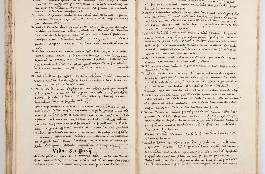 Zdjęcie nr 80 dla obiektu archiwalnego: Acta visitationis exterioris decanatuum Boboviensis, Sandecensis, Novi Fori ad Archidiaconatum Sandecensem pertinentium. Per venerabilem Christophorum Cazimirski praepositum Tarnoviensis ex comissione Illustrissimi Principis et Domini Domini Georgii Divina Miseratione S. R. Eccliae Tituli S. Sixti. Card. Praesbyteri Radziwił nuncupati Episcopatus Cracoviensis et Ducatus Severien administratoris perpertui in Olica et Nieswierz Ducis Anno Domini M.D.XC Sexto Pontificus SS Domini Domini Nostri Clementis Octavi Papae Anno in dictiae nona facta seu expedita