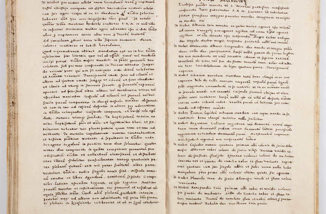 Zdjęcie nr 69 dla obiektu archiwalnego: Acta visitationis exterioris decanatuum Boboviensis, Sandecensis, Novi Fori ad Archidiaconatum Sandecensem pertinentium. Per venerabilem Christophorum Cazimirski praepositum Tarnoviensis ex comissione Illustrissimi Principis et Domini Domini Georgii Divina Miseratione S. R. Eccliae Tituli S. Sixti. Card. Praesbyteri Radziwił nuncupati Episcopatus Cracoviensis et Ducatus Severien administratoris perpertui in Olica et Nieswierz Ducis Anno Domini M.D.XC Sexto Pontificus SS Domini Domini Nostri Clementis Octavi Papae Anno in dictiae nona facta seu expedita