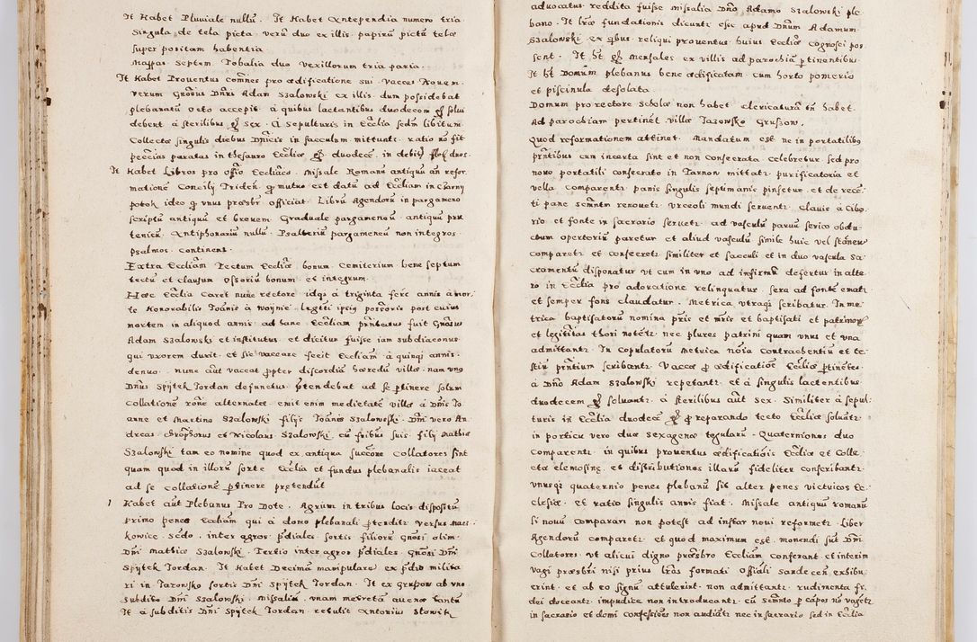 Zdjęcie nr 58 dla obiektu archiwalnego: Acta visitationis exterioris decanatuum Boboviensis, Sandecensis, Novi Fori ad Archidiaconatum Sandecensem pertinentium. Per venerabilem Christophorum Cazimirski praepositum Tarnoviensis ex comissione Illustrissimi Principis et Domini Domini Georgii Divina Miseratione S. R. Eccliae Tituli S. Sixti. Card. Praesbyteri Radziwił nuncupati Episcopatus Cracoviensis et Ducatus Severien administratoris perpertui in Olica et Nieswierz Ducis Anno Domini M.D.XC Sexto Pontificus SS Domini Domini Nostri Clementis Octavi Papae Anno in dictiae nona facta seu expedita
