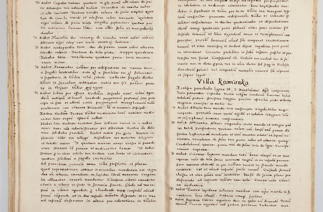 Zdjęcie nr 43 dla obiektu archiwalnego: Acta visitationis exterioris decanatuum Boboviensis, Sandecensis, Novi Fori ad Archidiaconatum Sandecensem pertinentium. Per venerabilem Christophorum Cazimirski praepositum Tarnoviensis ex comissione Illustrissimi Principis et Domini Domini Georgii Divina Miseratione S. R. Eccliae Tituli S. Sixti. Card. Praesbyteri Radziwił nuncupati Episcopatus Cracoviensis et Ducatus Severien administratoris perpertui in Olica et Nieswierz Ducis Anno Domini M.D.XC Sexto Pontificus SS Domini Domini Nostri Clementis Octavi Papae Anno in dictiae nona facta seu expedita