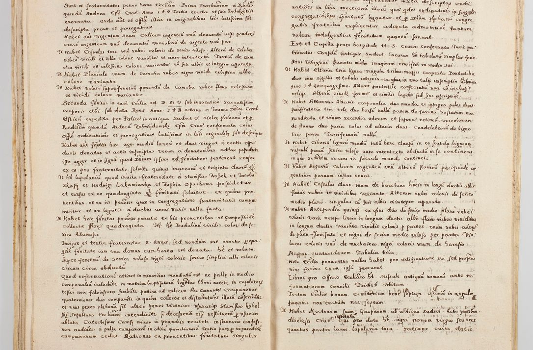 Zdjęcie nr 38 dla obiektu archiwalnego: Acta visitationis exterioris decanatuum Boboviensis, Sandecensis, Novi Fori ad Archidiaconatum Sandecensem pertinentium. Per venerabilem Christophorum Cazimirski praepositum Tarnoviensis ex comissione Illustrissimi Principis et Domini Domini Georgii Divina Miseratione S. R. Eccliae Tituli S. Sixti. Card. Praesbyteri Radziwił nuncupati Episcopatus Cracoviensis et Ducatus Severien administratoris perpertui in Olica et Nieswierz Ducis Anno Domini M.D.XC Sexto Pontificus SS Domini Domini Nostri Clementis Octavi Papae Anno in dictiae nona facta seu expedita