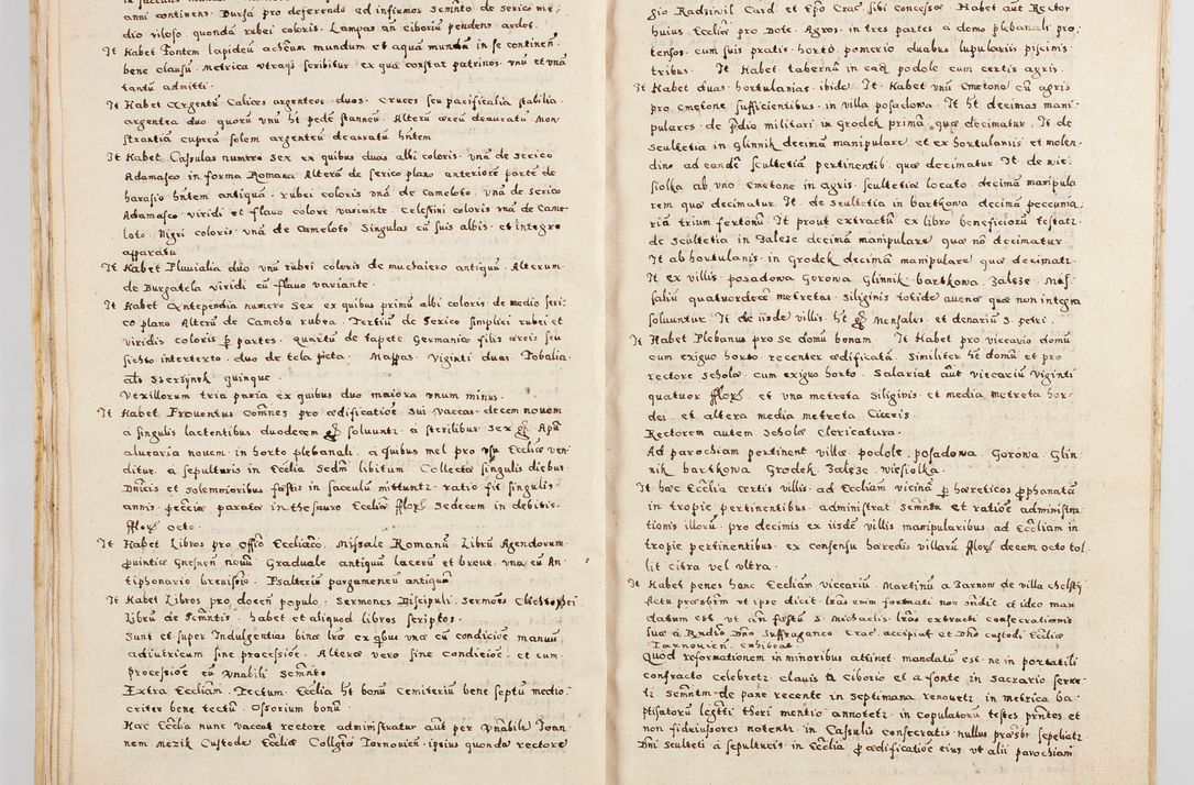 Zdjęcie nr 26 dla obiektu archiwalnego: Acta visitationis exterioris decanatuum Boboviensis, Sandecensis, Novi Fori ad Archidiaconatum Sandecensem pertinentium. Per venerabilem Christophorum Cazimirski praepositum Tarnoviensis ex comissione Illustrissimi Principis et Domini Domini Georgii Divina Miseratione S. R. Eccliae Tituli S. Sixti. Card. Praesbyteri Radziwił nuncupati Episcopatus Cracoviensis et Ducatus Severien administratoris perpertui in Olica et Nieswierz Ducis Anno Domini M.D.XC Sexto Pontificus SS Domini Domini Nostri Clementis Octavi Papae Anno in dictiae nona facta seu expedita