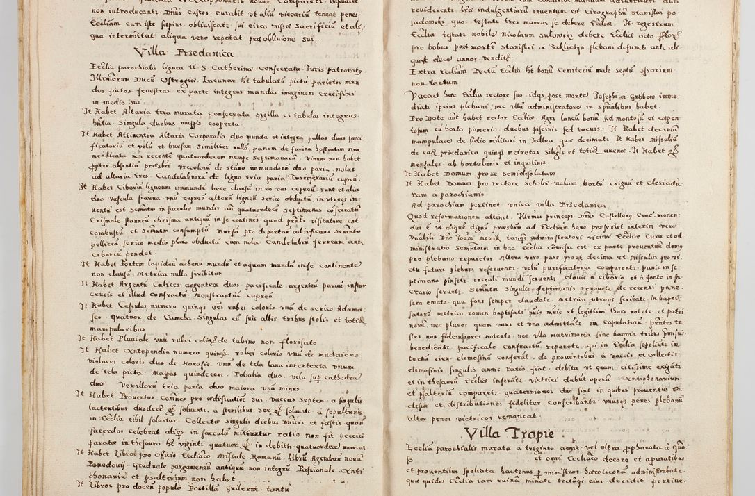 Zdjęcie nr 27 dla obiektu archiwalnego: Acta visitationis exterioris decanatuum Boboviensis, Sandecensis, Novi Fori ad Archidiaconatum Sandecensem pertinentium. Per venerabilem Christophorum Cazimirski praepositum Tarnoviensis ex comissione Illustrissimi Principis et Domini Domini Georgii Divina Miseratione S. R. Eccliae Tituli S. Sixti. Card. Praesbyteri Radziwił nuncupati Episcopatus Cracoviensis et Ducatus Severien administratoris perpertui in Olica et Nieswierz Ducis Anno Domini M.D.XC Sexto Pontificus SS Domini Domini Nostri Clementis Octavi Papae Anno in dictiae nona facta seu expedita