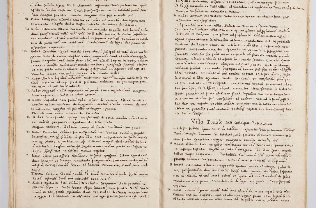 Zdjęcie nr 25 dla obiektu archiwalnego: Acta visitationis exterioris decanatuum Boboviensis, Sandecensis, Novi Fori ad Archidiaconatum Sandecensem pertinentium. Per venerabilem Christophorum Cazimirski praepositum Tarnoviensis ex comissione Illustrissimi Principis et Domini Domini Georgii Divina Miseratione S. R. Eccliae Tituli S. Sixti. Card. Praesbyteri Radziwił nuncupati Episcopatus Cracoviensis et Ducatus Severien administratoris perpertui in Olica et Nieswierz Ducis Anno Domini M.D.XC Sexto Pontificus SS Domini Domini Nostri Clementis Octavi Papae Anno in dictiae nona facta seu expedita
