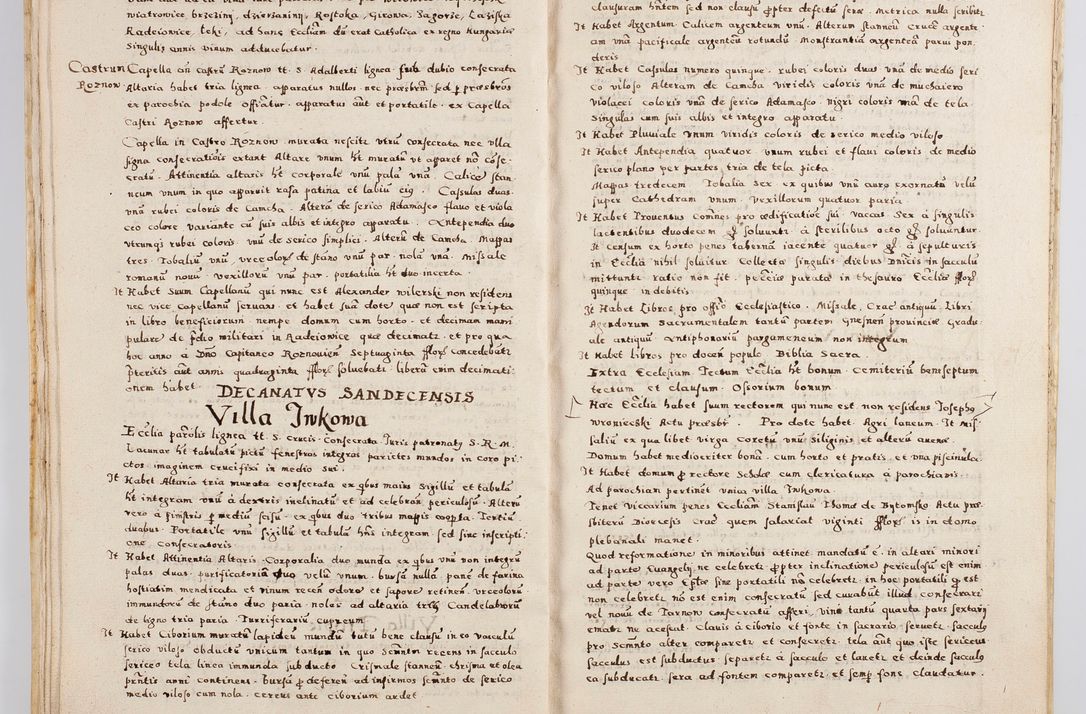 Zdjęcie nr 28 dla obiektu archiwalnego: Acta visitationis exterioris decanatuum Boboviensis, Sandecensis, Novi Fori ad Archidiaconatum Sandecensem pertinentium. Per venerabilem Christophorum Cazimirski praepositum Tarnoviensis ex comissione Illustrissimi Principis et Domini Domini Georgii Divina Miseratione S. R. Eccliae Tituli S. Sixti. Card. Praesbyteri Radziwił nuncupati Episcopatus Cracoviensis et Ducatus Severien administratoris perpertui in Olica et Nieswierz Ducis Anno Domini M.D.XC Sexto Pontificus SS Domini Domini Nostri Clementis Octavi Papae Anno in dictiae nona facta seu expedita