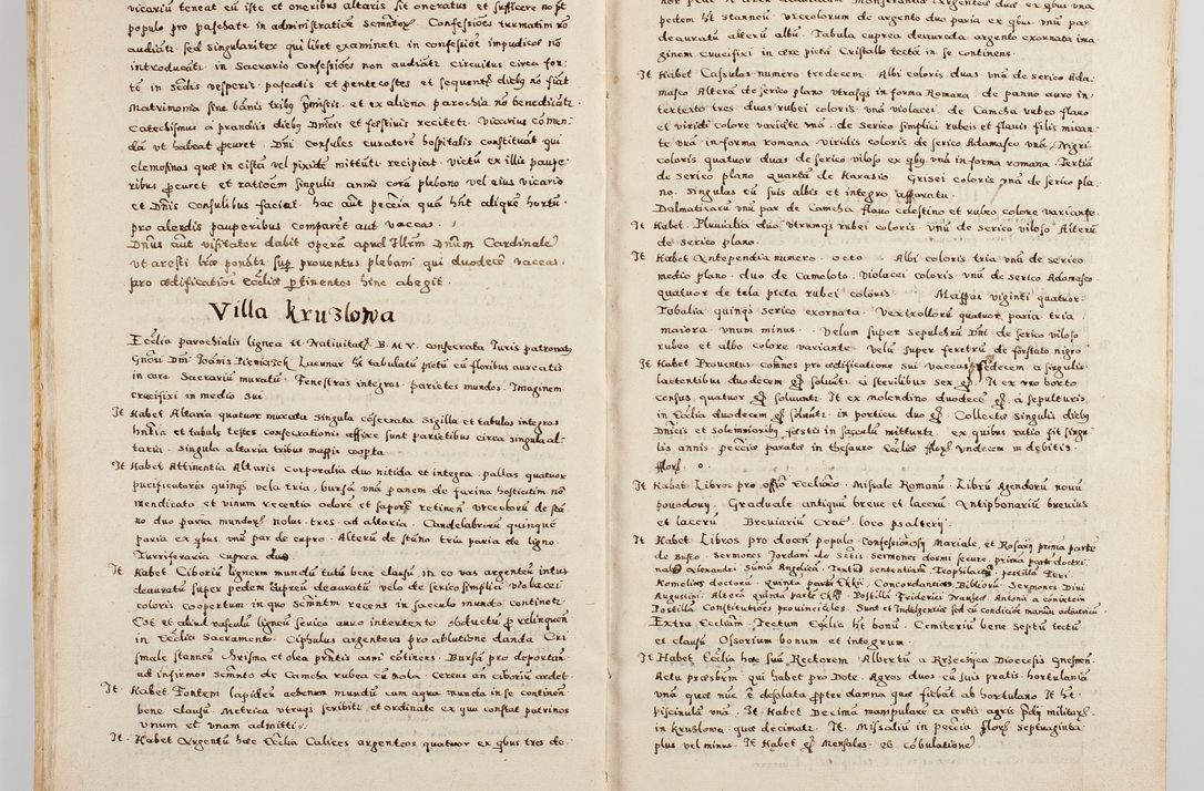 Zdjęcie nr 19 dla obiektu archiwalnego: Acta visitationis exterioris decanatuum Boboviensis, Sandecensis, Novi Fori ad Archidiaconatum Sandecensem pertinentium. Per venerabilem Christophorum Cazimirski praepositum Tarnoviensis ex comissione Illustrissimi Principis et Domini Domini Georgii Divina Miseratione S. R. Eccliae Tituli S. Sixti. Card. Praesbyteri Radziwił nuncupati Episcopatus Cracoviensis et Ducatus Severien administratoris perpertui in Olica et Nieswierz Ducis Anno Domini M.D.XC Sexto Pontificus SS Domini Domini Nostri Clementis Octavi Papae Anno in dictiae nona facta seu expedita