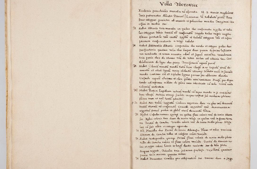 Zdjęcie nr 14 dla obiektu archiwalnego: Acta visitationis exterioris decanatuum Boboviensis, Sandecensis, Novi Fori ad Archidiaconatum Sandecensem pertinentium. Per venerabilem Christophorum Cazimirski praepositum Tarnoviensis ex comissione Illustrissimi Principis et Domini Domini Georgii Divina Miseratione S. R. Eccliae Tituli S. Sixti. Card. Praesbyteri Radziwił nuncupati Episcopatus Cracoviensis et Ducatus Severien administratoris perpertui in Olica et Nieswierz Ducis Anno Domini M.D.XC Sexto Pontificus SS Domini Domini Nostri Clementis Octavi Papae Anno in dictiae nona facta seu expedita