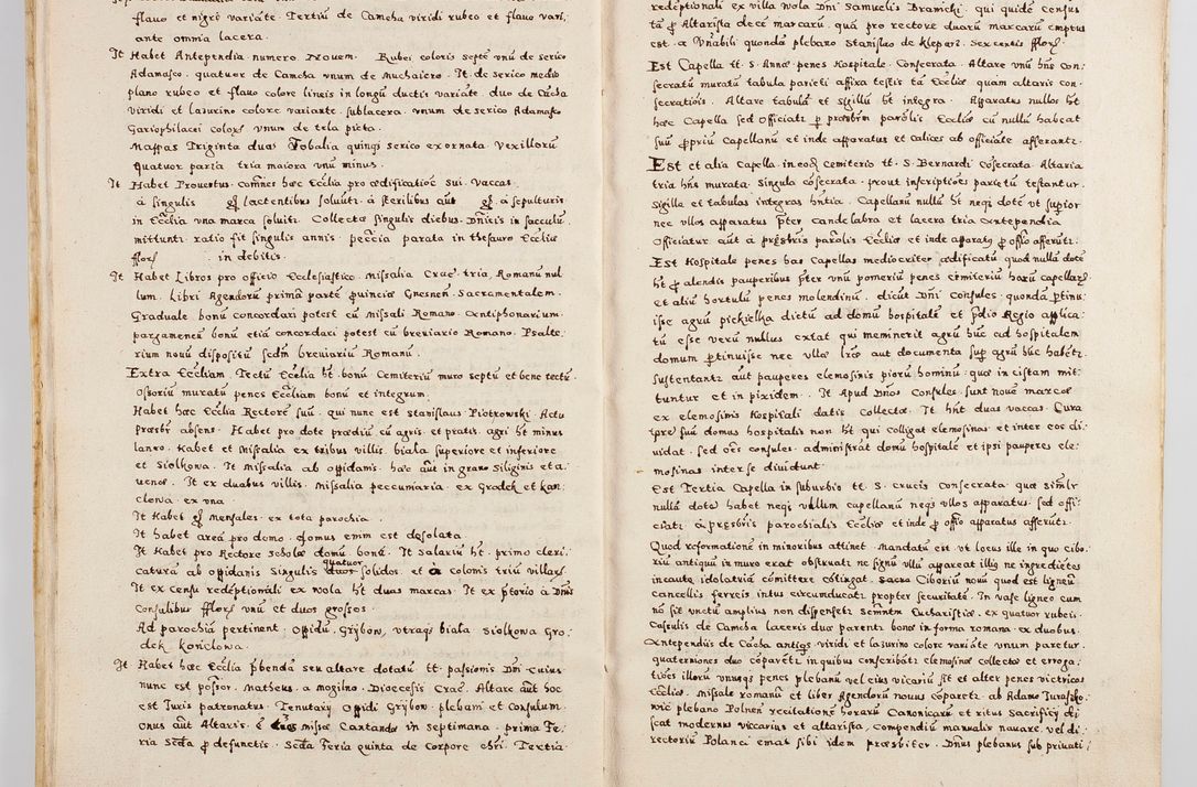 Zdjęcie nr 18 dla obiektu archiwalnego: Acta visitationis exterioris decanatuum Boboviensis, Sandecensis, Novi Fori ad Archidiaconatum Sandecensem pertinentium. Per venerabilem Christophorum Cazimirski praepositum Tarnoviensis ex comissione Illustrissimi Principis et Domini Domini Georgii Divina Miseratione S. R. Eccliae Tituli S. Sixti. Card. Praesbyteri Radziwił nuncupati Episcopatus Cracoviensis et Ducatus Severien administratoris perpertui in Olica et Nieswierz Ducis Anno Domini M.D.XC Sexto Pontificus SS Domini Domini Nostri Clementis Octavi Papae Anno in dictiae nona facta seu expedita
