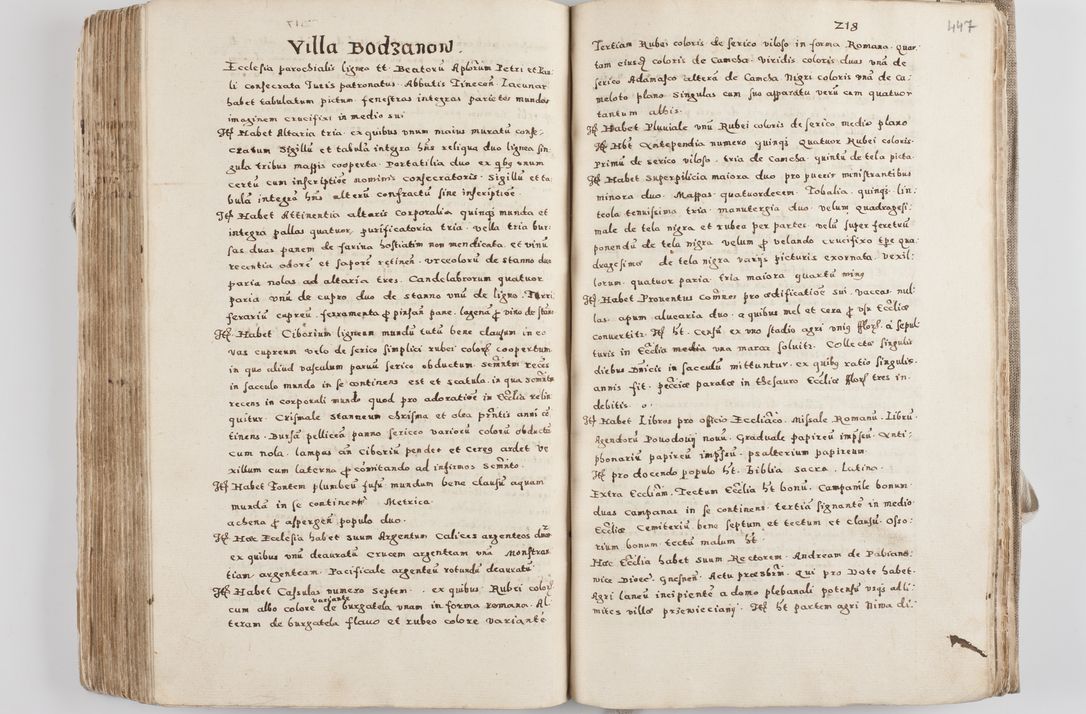 Zdjęcie nr 239 dla obiektu archiwalnego: Acta visitationis exterioris decanatuum Tarnoviensis, Dobcicensis, Woynicensis, Opatowiensis, Lypnicensis et Wielicensis ad Archidiaconatum Cracoviensis pertinentium per venerabilem Christophorum Cazimirski Praepositum Tarnoviensis mandato Illustrissimi Principis et Domini Domini Georgini Divina Miseratione S. R. Ecclessia Tituli S. Sixti Card. Praesbyteri Rzadziwł nuncupati Episcopatus Cracoviensis et Ducatus Severiensis administratoris perpetui in Olica et Neswiesz Ducis et ex commissione admodum Rndi. Dni. D. Stanislai Crasinski Archidiaconi in spiritualibus vicarii et generalis officialis Cracoviensis etc. etc.