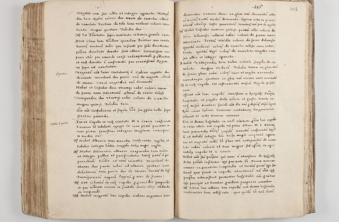 Zdjęcie nr 217 dla obiektu archiwalnego: Acta visitationis exterioris decanatuum Tarnoviensis, Dobcicensis, Woynicensis, Opatowiensis, Lypnicensis et Wielicensis ad Archidiaconatum Cracoviensis pertinentium per venerabilem Christophorum Cazimirski Praepositum Tarnoviensis mandato Illustrissimi Principis et Domini Domini Georgini Divina Miseratione S. R. Ecclessia Tituli S. Sixti Card. Praesbyteri Rzadziwł nuncupati Episcopatus Cracoviensis et Ducatus Severiensis administratoris perpetui in Olica et Neswiesz Ducis et ex commissione admodum Rndi. Dni. D. Stanislai Crasinski Archidiaconi in spiritualibus vicarii et generalis officialis Cracoviensis etc. etc.