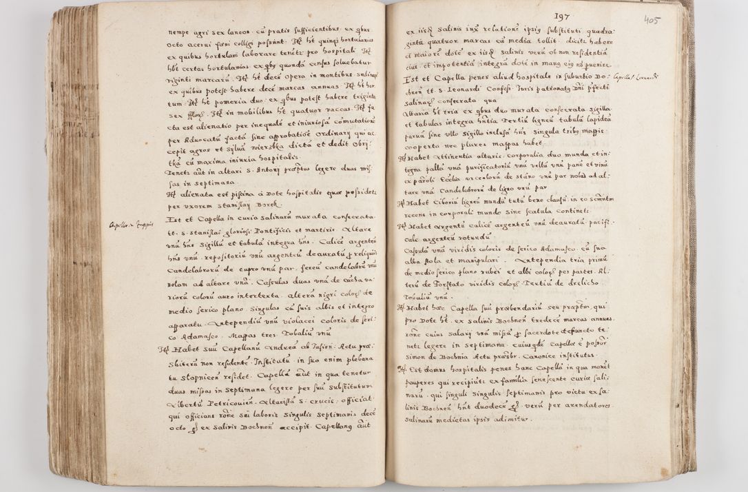 Zdjęcie nr 218 dla obiektu archiwalnego: Acta visitationis exterioris decanatuum Tarnoviensis, Dobcicensis, Woynicensis, Opatowiensis, Lypnicensis et Wielicensis ad Archidiaconatum Cracoviensis pertinentium per venerabilem Christophorum Cazimirski Praepositum Tarnoviensis mandato Illustrissimi Principis et Domini Domini Georgini Divina Miseratione S. R. Ecclessia Tituli S. Sixti Card. Praesbyteri Rzadziwł nuncupati Episcopatus Cracoviensis et Ducatus Severiensis administratoris perpetui in Olica et Neswiesz Ducis et ex commissione admodum Rndi. Dni. D. Stanislai Crasinski Archidiaconi in spiritualibus vicarii et generalis officialis Cracoviensis etc. etc.