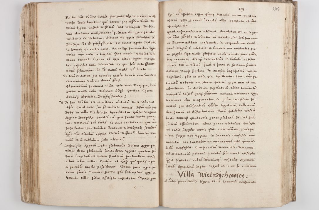 Zdjęcie nr 139 dla obiektu archiwalnego: Acta visitationis exterioris decanatuum Tarnoviensis, Dobcicensis, Woynicensis, Opatowiensis, Lypnicensis et Wielicensis ad Archidiaconatum Cracoviensis pertinentium per venerabilem Christophorum Cazimirski Praepositum Tarnoviensis mandato Illustrissimi Principis et Domini Domini Georgini Divina Miseratione S. R. Ecclessia Tituli S. Sixti Card. Praesbyteri Rzadziwł nuncupati Episcopatus Cracoviensis et Ducatus Severiensis administratoris perpetui in Olica et Neswiesz Ducis et ex commissione admodum Rndi. Dni. D. Stanislai Crasinski Archidiaconi in spiritualibus vicarii et generalis officialis Cracoviensis etc. etc.