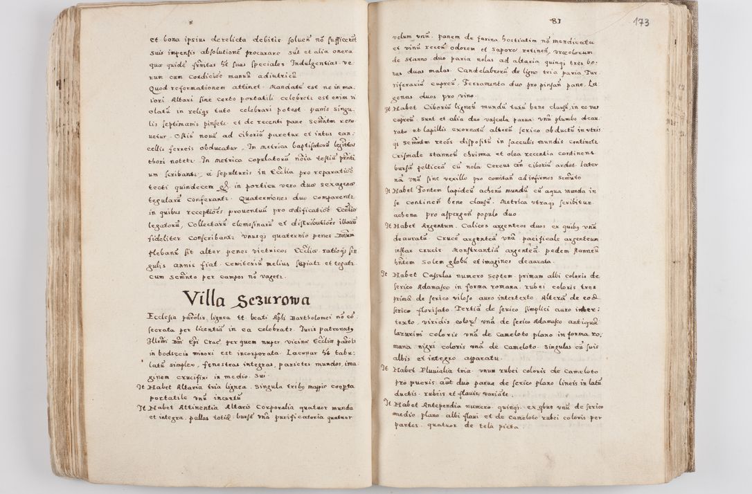 Zdjęcie nr 97 dla obiektu archiwalnego: Acta visitationis exterioris decanatuum Tarnoviensis, Dobcicensis, Woynicensis, Opatowiensis, Lypnicensis et Wielicensis ad Archidiaconatum Cracoviensis pertinentium per venerabilem Christophorum Cazimirski Praepositum Tarnoviensis mandato Illustrissimi Principis et Domini Domini Georgini Divina Miseratione S. R. Ecclessia Tituli S. Sixti Card. Praesbyteri Rzadziwł nuncupati Episcopatus Cracoviensis et Ducatus Severiensis administratoris perpetui in Olica et Neswiesz Ducis et ex commissione admodum Rndi. Dni. D. Stanislai Crasinski Archidiaconi in spiritualibus vicarii et generalis officialis Cracoviensis etc. etc.