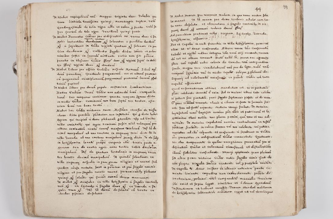 Zdjęcie nr 58 dla obiektu archiwalnego: Acta visitationis exterioris decanatuum Tarnoviensis, Dobcicensis, Woynicensis, Opatowiensis, Lypnicensis et Wielicensis ad Archidiaconatum Cracoviensis pertinentium per venerabilem Christophorum Cazimirski Praepositum Tarnoviensis mandato Illustrissimi Principis et Domini Domini Georgini Divina Miseratione S. R. Ecclessia Tituli S. Sixti Card. Praesbyteri Rzadziwł nuncupati Episcopatus Cracoviensis et Ducatus Severiensis administratoris perpetui in Olica et Neswiesz Ducis et ex commissione admodum Rndi. Dni. D. Stanislai Crasinski Archidiaconi in spiritualibus vicarii et generalis officialis Cracoviensis etc. etc.