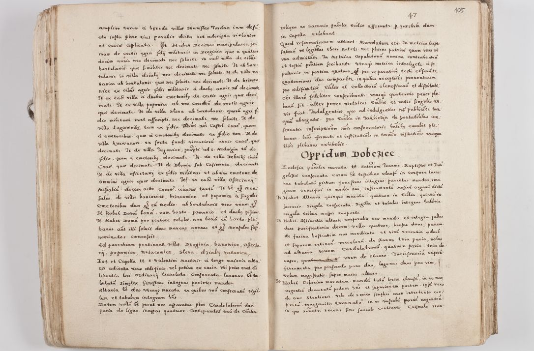 Zdjęcie nr 61 dla obiektu archiwalnego: Acta visitationis exterioris decanatuum Tarnoviensis, Dobcicensis, Woynicensis, Opatowiensis, Lypnicensis et Wielicensis ad Archidiaconatum Cracoviensis pertinentium per venerabilem Christophorum Cazimirski Praepositum Tarnoviensis mandato Illustrissimi Principis et Domini Domini Georgini Divina Miseratione S. R. Ecclessia Tituli S. Sixti Card. Praesbyteri Rzadziwł nuncupati Episcopatus Cracoviensis et Ducatus Severiensis administratoris perpetui in Olica et Neswiesz Ducis et ex commissione admodum Rndi. Dni. D. Stanislai Crasinski Archidiaconi in spiritualibus vicarii et generalis officialis Cracoviensis etc. etc.