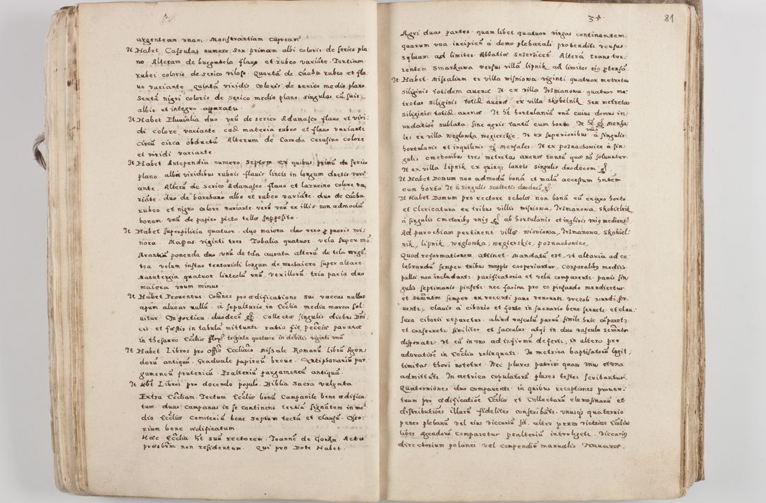 Zdjęcie nr 49 dla obiektu archiwalnego: Acta visitationis exterioris decanatuum Tarnoviensis, Dobcicensis, Woynicensis, Opatowiensis, Lypnicensis et Wielicensis ad Archidiaconatum Cracoviensis pertinentium per venerabilem Christophorum Cazimirski Praepositum Tarnoviensis mandato Illustrissimi Principis et Domini Domini Georgini Divina Miseratione S. R. Ecclessia Tituli S. Sixti Card. Praesbyteri Rzadziwł nuncupati Episcopatus Cracoviensis et Ducatus Severiensis administratoris perpetui in Olica et Neswiesz Ducis et ex commissione admodum Rndi. Dni. D. Stanislai Crasinski Archidiaconi in spiritualibus vicarii et generalis officialis Cracoviensis etc. etc.