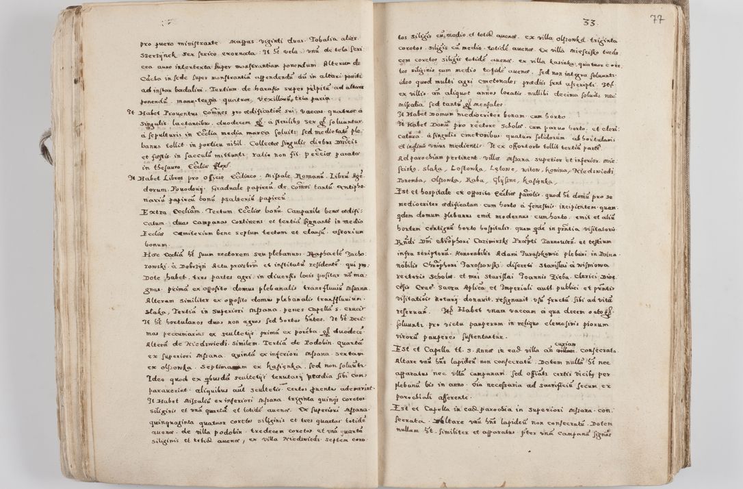 Zdjęcie nr 47 dla obiektu archiwalnego: Acta visitationis exterioris decanatuum Tarnoviensis, Dobcicensis, Woynicensis, Opatowiensis, Lypnicensis et Wielicensis ad Archidiaconatum Cracoviensis pertinentium per venerabilem Christophorum Cazimirski Praepositum Tarnoviensis mandato Illustrissimi Principis et Domini Domini Georgini Divina Miseratione S. R. Ecclessia Tituli S. Sixti Card. Praesbyteri Rzadziwł nuncupati Episcopatus Cracoviensis et Ducatus Severiensis administratoris perpetui in Olica et Neswiesz Ducis et ex commissione admodum Rndi. Dni. D. Stanislai Crasinski Archidiaconi in spiritualibus vicarii et generalis officialis Cracoviensis etc. etc.