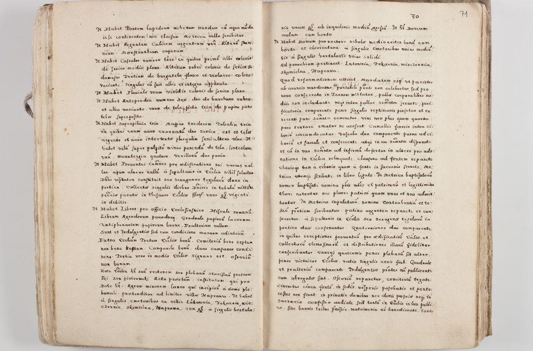 Zdjęcie nr 44 dla obiektu archiwalnego: Acta visitationis exterioris decanatuum Tarnoviensis, Dobcicensis, Woynicensis, Opatowiensis, Lypnicensis et Wielicensis ad Archidiaconatum Cracoviensis pertinentium per venerabilem Christophorum Cazimirski Praepositum Tarnoviensis mandato Illustrissimi Principis et Domini Domini Georgini Divina Miseratione S. R. Ecclessia Tituli S. Sixti Card. Praesbyteri Rzadziwł nuncupati Episcopatus Cracoviensis et Ducatus Severiensis administratoris perpetui in Olica et Neswiesz Ducis et ex commissione admodum Rndi. Dni. D. Stanislai Crasinski Archidiaconi in spiritualibus vicarii et generalis officialis Cracoviensis etc. etc.