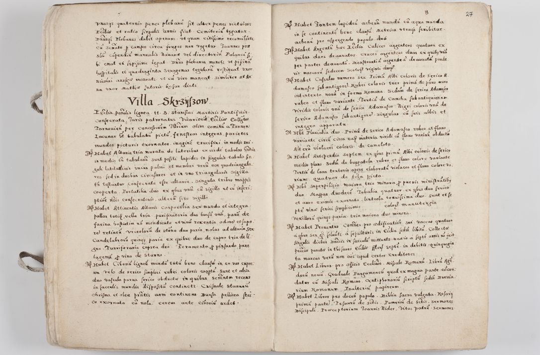 Zdjęcie nr 19 dla obiektu archiwalnego: Acta visitationis exterioris decanatuum Tarnoviensis, Dobcicensis, Woynicensis, Opatowiensis, Lypnicensis et Wielicensis ad Archidiaconatum Cracoviensis pertinentium per venerabilem Christophorum Cazimirski Praepositum Tarnoviensis mandato Illustrissimi Principis et Domini Domini Georgini Divina Miseratione S. R. Ecclessia Tituli S. Sixti Card. Praesbyteri Rzadziwł nuncupati Episcopatus Cracoviensis et Ducatus Severiensis administratoris perpetui in Olica et Neswiesz Ducis et ex commissione admodum Rndi. Dni. D. Stanislai Crasinski Archidiaconi in spiritualibus vicarii et generalis officialis Cracoviensis etc. etc.