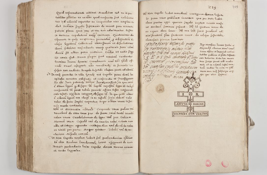 Zdjęcie nr 260 dla obiektu archiwalnego: Acta visitationis exterioris decanatuum Tarnoviensis, Dobcicensis, Woynicensis, Opatowiensis, Lypnicensis et Wielicensis ad Archidiaconatum Cracoviensis pertinentium per venerabilem Christophorum Cazimirski Praepositum Tarnoviensis mandato Illustrissimi Principis et Domini Domini Georgini Divina Miseratione S. R. Ecclessia Tituli S. Sixti Card. Praesbyteri Rzadziwł nuncupati Episcopatus Cracoviensis et Ducatus Severiensis administratoris perpetui in Olica et Neswiesz Ducis et ex commissione admodum Rndi. Dni. D. Stanislai Crasinski Archidiaconi in spiritualibus vicarii et generalis officialis Cracoviensis etc. etc.