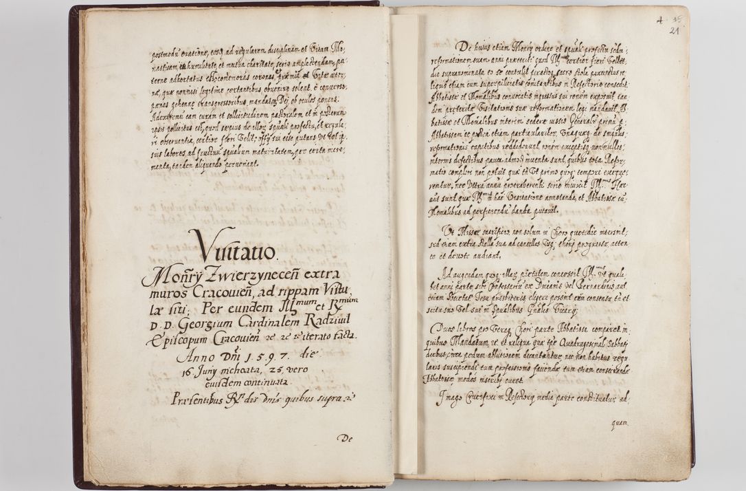 Zdjęcie nr 16 dla obiektu archiwalnego: Visitatio seconda Ecclesiae et Conventus Sacra tituli Corporis Christi Cracoviae in Cazimiria