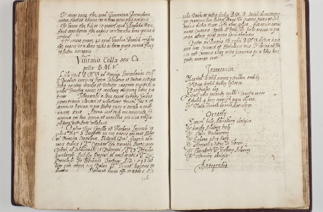 Zdjęcie nr 308 dla obiektu archiwalnego: Visitatio seconda Ecclesiae et Conventus Sacra tituli Corporis Christi Cracoviae in Cazimiria