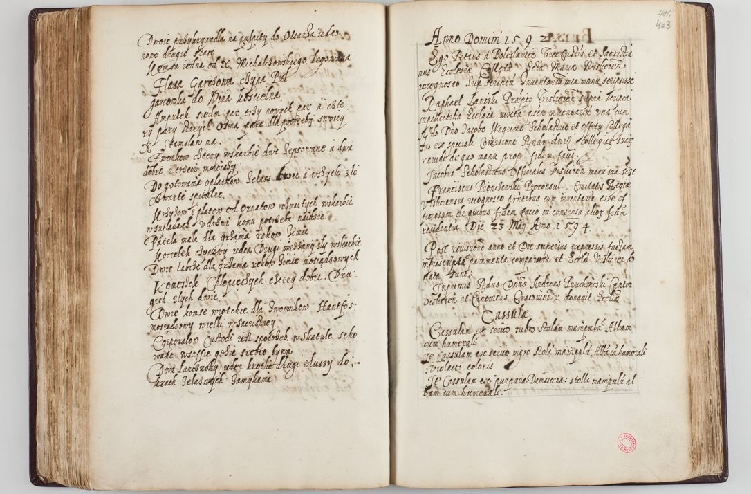 Zdjęcie nr 215 dla obiektu archiwalnego: Visitatio seconda Ecclesiae et Conventus Sacra tituli Corporis Christi Cracoviae in Cazimiria
