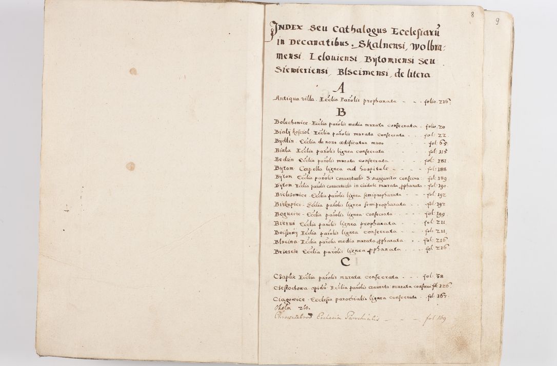 Zdjęcie nr 11 dla obiektu archiwalnego: Acta visitationis exterioris decanatuum Skalnensis, Wolbromensis, Leloviensis, Bytomiensis et Plesnensis ad Archid. Crac. pertinentium per R. D. Christoph. Kazimirski, Ep. Kijov Praep. Tarnov. a. D. 1598 factae.