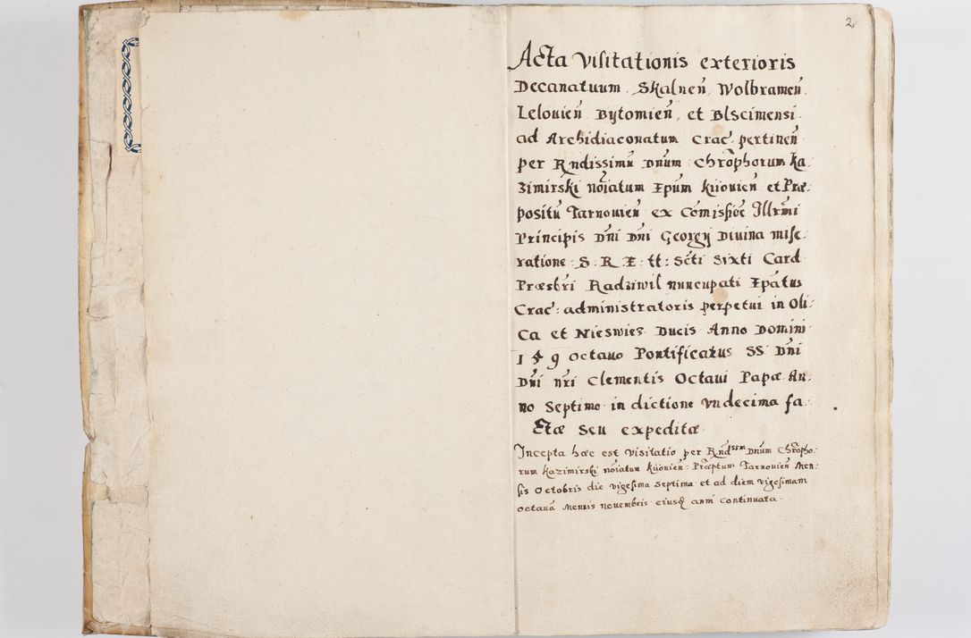 Zdjęcie nr 5 dla obiektu archiwalnego: Acta visitationis exterioris decanatuum Skalnensis, Wolbromensis, Leloviensis, Bytomiensis et Plesnensis ad Archid. Crac. pertinentium per R. D. Christoph. Kazimirski, Ep. Kijov Praep. Tarnov. a. D. 1598 factae.