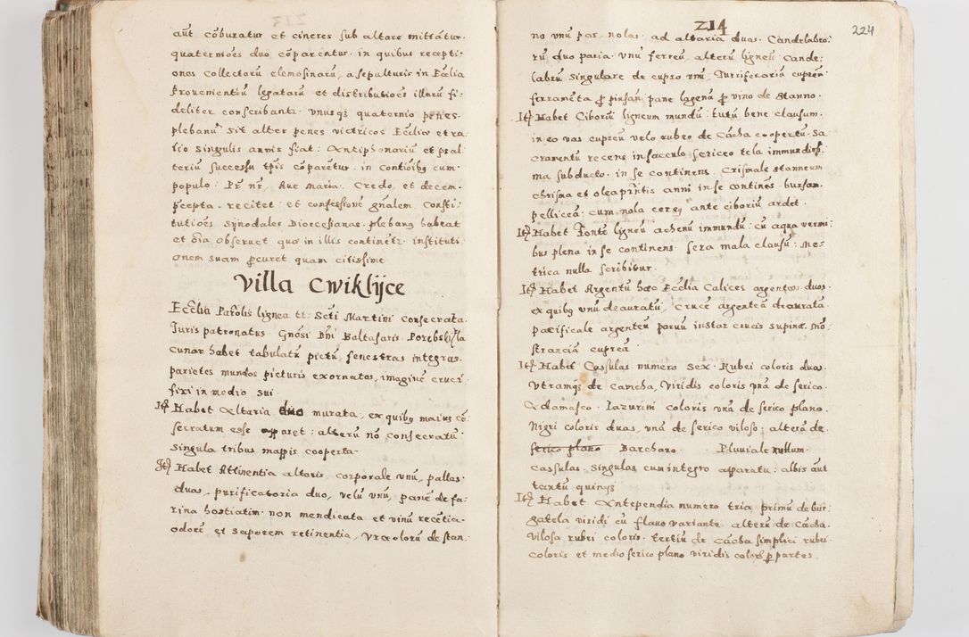 Zdjęcie nr 229 dla obiektu archiwalnego: Acta visitationis exterioris decanatuum Skalnensis, Wolbromensis, Leloviensis, Bytomiensis et Plesnensis ad Archid. Crac. pertinentium per R. D. Christoph. Kazimirski, Ep. Kijov Praep. Tarnov. a. D. 1598 factae.