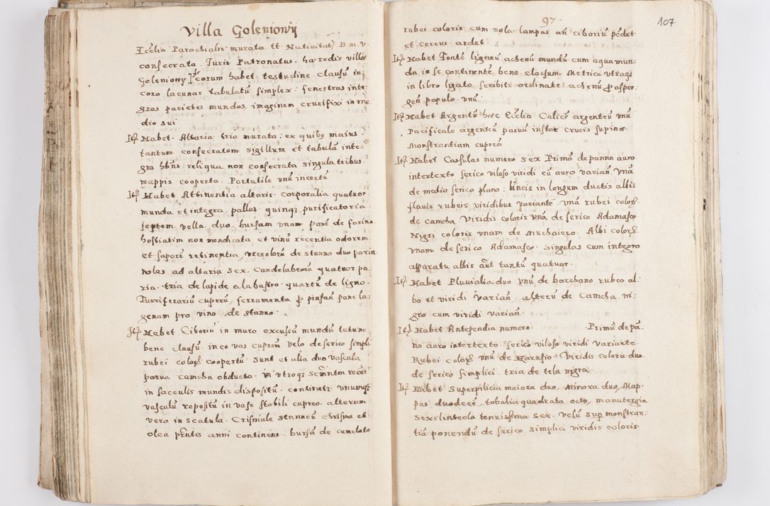 Zdjęcie nr 112 dla obiektu archiwalnego: Acta visitationis exterioris decanatuum Skalnensis, Wolbromensis, Leloviensis, Bytomiensis et Plesnensis ad Archid. Crac. pertinentium per R. D. Christoph. Kazimirski, Ep. Kijov Praep. Tarnov. a. D. 1598 factae.