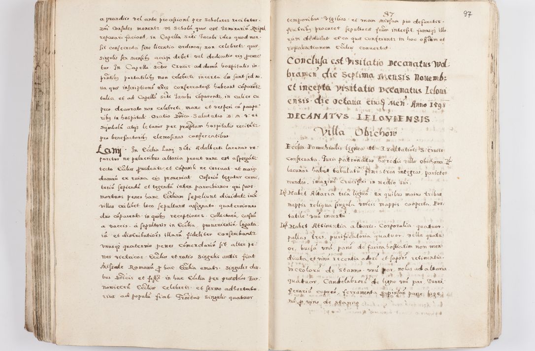Zdjęcie nr 101 dla obiektu archiwalnego: Acta visitationis exterioris decanatuum Skalnensis, Wolbromensis, Leloviensis, Bytomiensis et Plesnensis ad Archid. Crac. pertinentium per R. D. Christoph. Kazimirski, Ep. Kijov Praep. Tarnov. a. D. 1598 factae.