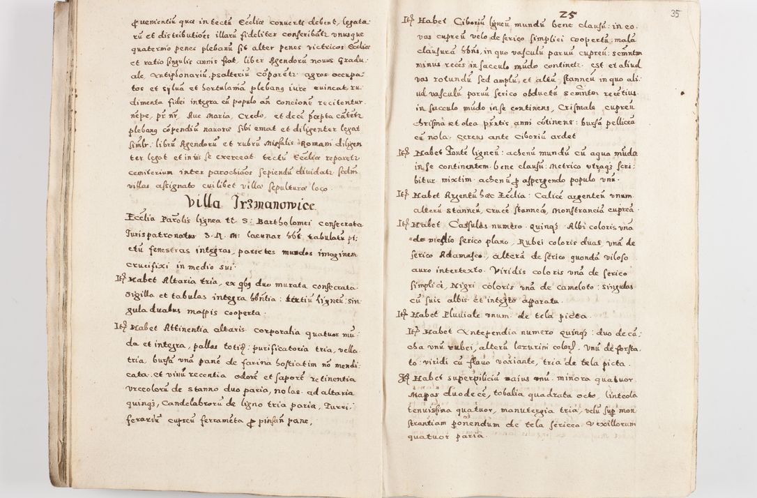 Zdjęcie nr 38 dla obiektu archiwalnego: Acta visitationis exterioris decanatuum Skalnensis, Wolbromensis, Leloviensis, Bytomiensis et Plesnensis ad Archid. Crac. pertinentium per R. D. Christoph. Kazimirski, Ep. Kijov Praep. Tarnov. a. D. 1598 factae.