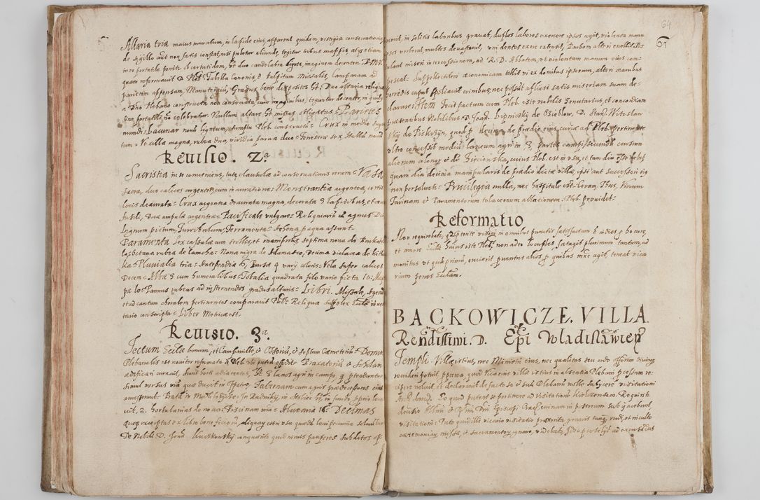 Zdjęcie nr 67 dla obiektu archiwalnego: Acta visitationis ecclesiarum archidiaconatus Sandomiriensis sub R. D. Bernardo Maciejowski, epsicopo Cracoviensi, duce Severiensi. Exequutio visitationis pergebatur Sendomiriae die 16 Martii ad 3 Aprilis a. D. 1604