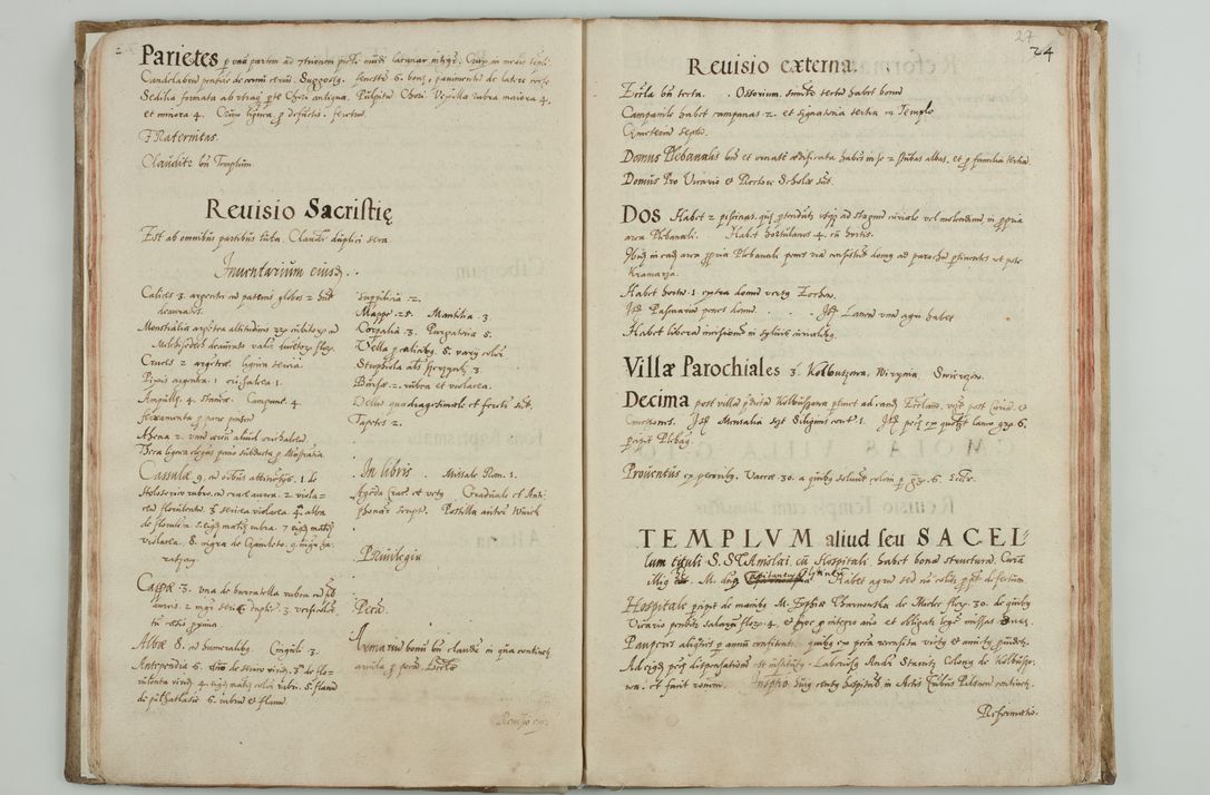 Zdjęcie nr 30 dla obiektu archiwalnego: Acta visitationis ecclesiarum archidiaconatus Sandomiriensis sub R. D. Bernardo Maciejowski, epsicopo Cracoviensi, duce Severiensi. Exequutio visitationis pergebatur Sendomiriae die 16 Martii ad 3 Aprilis a. D. 1604
