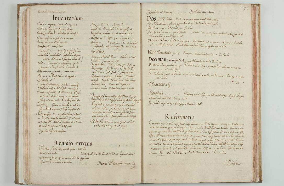 Zdjęcie nr 27 dla obiektu archiwalnego: Acta visitationis ecclesiarum archidiaconatus Sandomiriensis sub R. D. Bernardo Maciejowski, epsicopo Cracoviensi, duce Severiensi. Exequutio visitationis pergebatur Sendomiriae die 16 Martii ad 3 Aprilis a. D. 1604