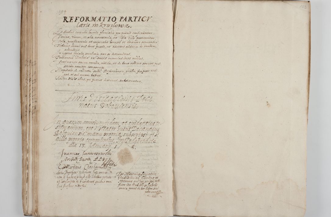 Zdjęcie nr 107 dla obiektu archiwalnego: Visitatio decanatus Boboviensis externa per Joannem Januszowski, archidiaconum Sandecensem, plebanum Solecensem ex mandato speciali R. D. Petri Tylicki, episcopi Cracoviensis, praesentibus Venerabilibus Martino Chochorovio, persbytero et Martino Servatio, Andreiobiensi clerico, facta a. D. 1607 mense Decembri